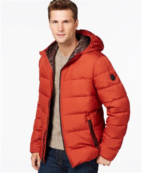 michael kors jacket men orange|Michael Kors men's winter jacket.